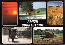 Postcard Amish  countryside picture