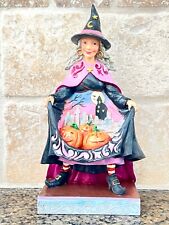 JIM SHORE HEARTWOOD CREEK WITCH WITH PUMPKINS 60014481JDL picture