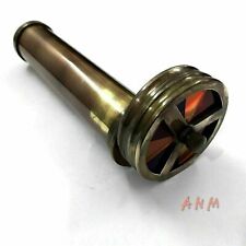  Vintage Antique Brass Double Rotating Wheel Stained Glass Kaleidoscope Handmade picture