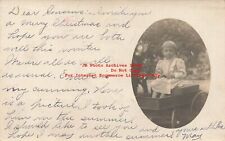 MA, Lowell, Massachusetts Postmark, RPPC, Young Child Everett Sitting in Wagon picture
