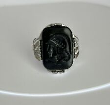 Vintage Trojan Warrior Cameo Ring Cracker Jack Gumball Toy Prize Plastic picture
