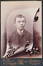 CABINET CARD YOUNG MAN, PHILADELPHIA USA, R.R. HAUG picture