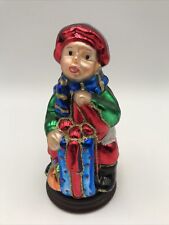 Thomas Pacconi Blown Glass Holiday Figurine Child with Gifts 6.5