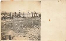 RPPC Men on a Fence Postcard picture