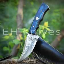 CUSTOM HAND Forged Damascus Steel Hunting Skinner EDC Knife WOOD HANDLE  3477 picture