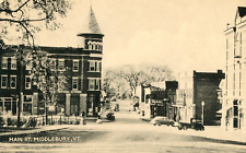 Postcard Early View of Main Street in Middlebury, VT.   L6 picture