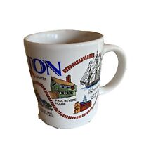 Boston Souvenir Mug Cup Freedom Trail Lobster Boston Tea Party Swan Boats picture