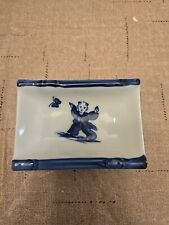 Vintage Asian Japanese Blue/White Porcelain Rectangular Sauce Dish. Small, Nice picture