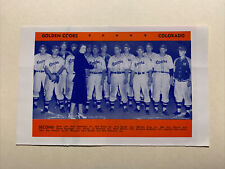Golden Coors Colorado Champions NBC 2nd Place 1947 Baseball Team 5X8 Picture picture