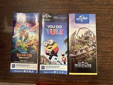 THREE New Collectible  2023 Universal Orlando resort 2 Park Guide Maps picture