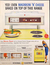 1960 General Electric Ranges Vintage Print Ad Sensi-Temp Stove picture