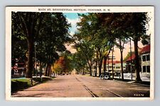 Concord NH-New Hampshire, Main St Residential Section, c1941 Vintage Postcard picture