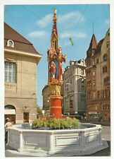 Vintage Basel, Switzerland PC Fishmarket fountain picture