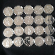 10PC  Heads I get Tail Tails I get Head Silver Challenge Coins Lucky Gifts picture