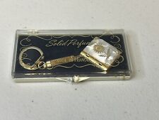 Royal House Edward Solid Perfume Keychain Compact Book Vogue Box Gold Mother Pea picture
