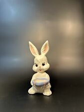 Vintage White Ceramic Bunny Rabbit Figurine/Trinket Box No Lid picture