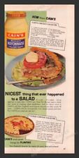 Cain's Mastermixt Mayonnaise Recipes 1960s Print Advertisement Ad 1963 picture