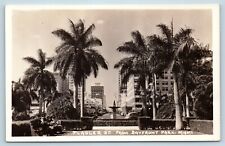 Postcard FL Miami Flagler Street from Bayfront Park RPPC Real Photo B07 picture