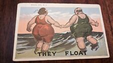 Vintage Postcard 1900's Atlantic City New Jersey Two Large Bathers  K2 picture