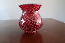 Mosaic Leaded Red Glass Vase picture