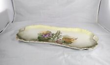 VINTAGE  A&C BAVARIA  RECTANGULAR  PLATTER HAND PAINTED GOLD TRIM GRAPES 15IN picture