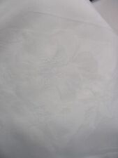 VINTAGE WHITE DAMASK TWIN DUVET BLANKET COVER with FLOWERS 47