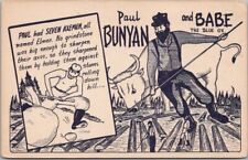 Vintage 1950s BRAINERD, Minnesota Postcard PAUL BUNYAN 