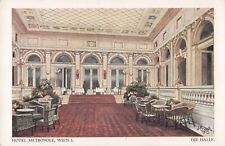 Vintage Postcard Artist Signed J. Frisch Vienna Austria Hotel Metropole Interior picture