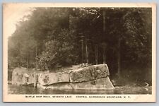 Battle Ship Rock. Seventh Lake. Adirondacks. New York Postcard picture