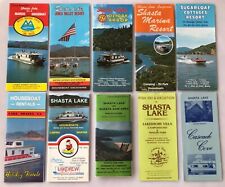 1980s Shasta Lake Brochure Lot of 10 Houseboat Rental, Resort, Camping, maps VTG picture