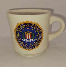 VTG FBI Coffee Mug Department of Justice Federal Bureau of Investigation CHRONO picture
