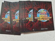 2008 15 Yugioh Sleeves World Qualifier Championship Red Used picture