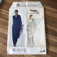 Vintage Vogue American Designer Bill BLASS Gown Pattern Size 8 Pre Owned #83 picture