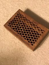 Vintage Hand Made In India Reticulated Jewelry Trinket Wooden Box 8