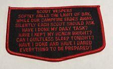 Scout Vespers Flap Style Patch BSA Boy Scouts Scouting picture