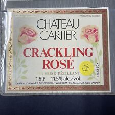 Vintage Chateau Cartier Crackling Rose Wine Niagara UNUSED Paper Label Q24 picture