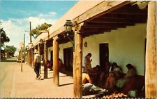 Old Town Plaza Indians La Placita Dining Room Albuquerque NM Postcard New Mexico picture