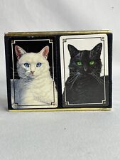 Kitty Cats Playing Cards Congress Black & White Double Deck Set picture