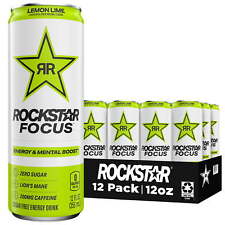 Rockstar Focus Zero Sugar Energy Drink, Lemon Lime Flavor, Lion’s Mane picture