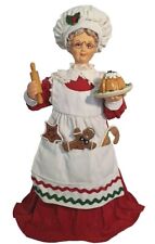 Vintage Mrs Claus Clothtique Baking Santa Figure 12