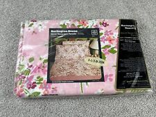 Vintage Burlington House Full Fitted Sheet Love Knots Contemporary Classic PINK picture