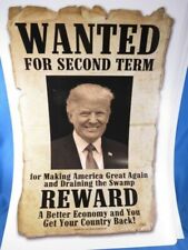LOT OF 4 TRUMP WANTED FOR PRESIDENT 2024 POSTERS KEEP AMERICA GREAT USA DECOR picture