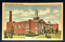 Postcard Gary Indiana Theodore Roosevelt High School Now Closed c1945 picture
