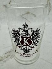 Vintage Kolb's Restaurant New Orleans Drinking Whiskey Beverage Glass HTF picture