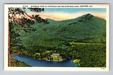 Cashiers NC-North Carolina, Birds Eye Fairfield Inn and Lake, Vintage Postcard picture