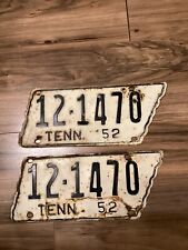 Vintage 1952 Tennessee License Plate Pair. Greene County picture