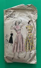 Vogue sewing pattern #6450 circular skirt Easy to Make dress misses 14 vtg 40s picture
