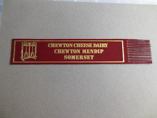 Leather BOOKMARK CHEWTON MENDIP Cheese Dairy Somerset Burgundy Unused picture
