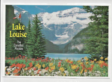 Lake Louise Canadian Rockies Poppy Gardens Snowy Mountains Posted Sleeved GUC picture