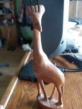 Mcm Artisan Wood Hand Carve Giraffe Home Decor Animal Figure 9